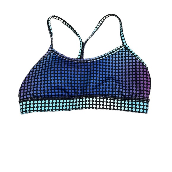 lululemon athletica Other - Lululemon  flow Y polka dot multi color sport bra size 4